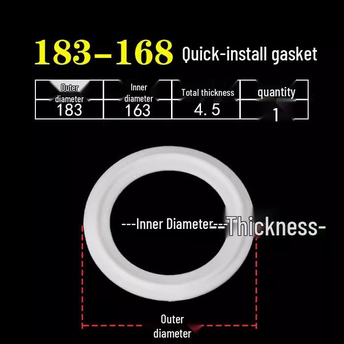 Quick Release PTFE Hygienic Clamp Gasket - Polytetrafluoroethylene Sealing Ring