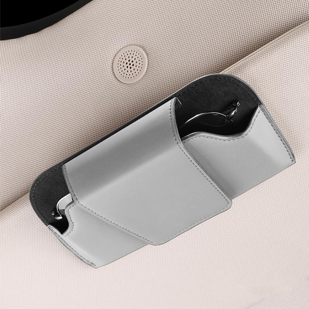 Universal Car Sunglasses Holder Portable Auto Glasses Case Car Driving Eyeglass Case Sun Visor Storage
