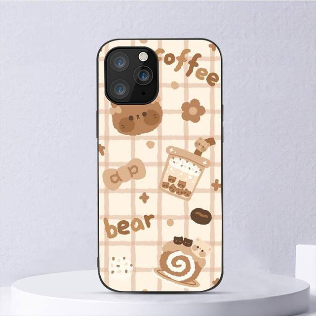 Милый чехол для телефона Beruang Lucu Bear для Iphone 11 12 Mini 13 14 Pro Xs Max X 8 7 6s Plus 5 Se Xr Shell