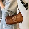 Textured Underarm Casual Bag 2025 New Fashion Trend Shoulder Bag Simple Handbag Retro Solid Color Messenger Bag