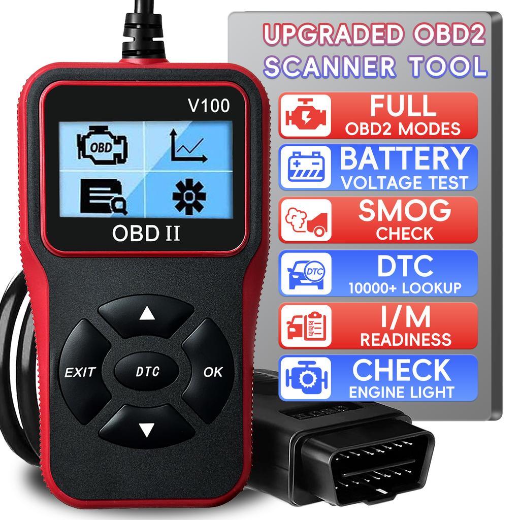 Car Code Reader, OBD2 Scanner Check Engine Light Fault Scanner CAN Battery Test Diagnostic Scan Tool