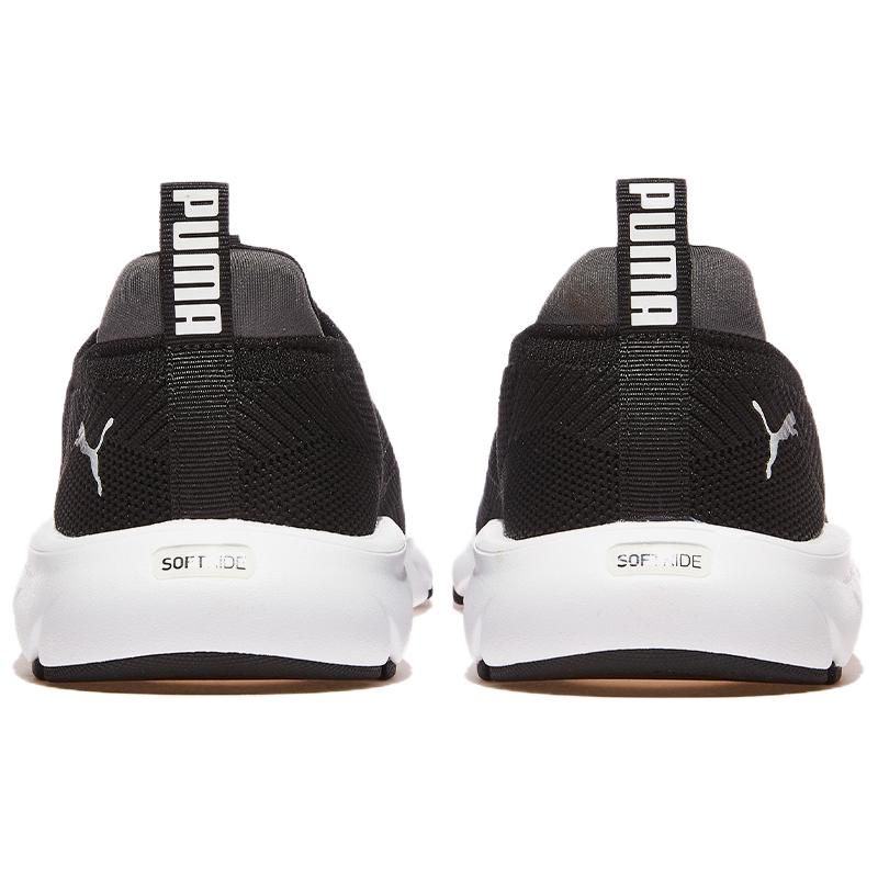 Puma Softride Модные Удобные Амортизирующие Прочные Низкие Повседневные Кроссовки для Бега Унисекс Черные Белые 309833-01