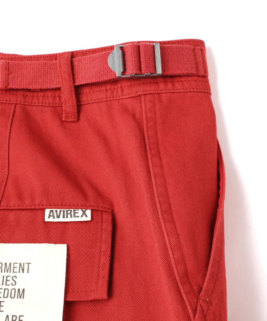 AVIREX WEB&DEPOT Exclusive COTTON CARGO PANTS Women's L 100 Red 783-4910603