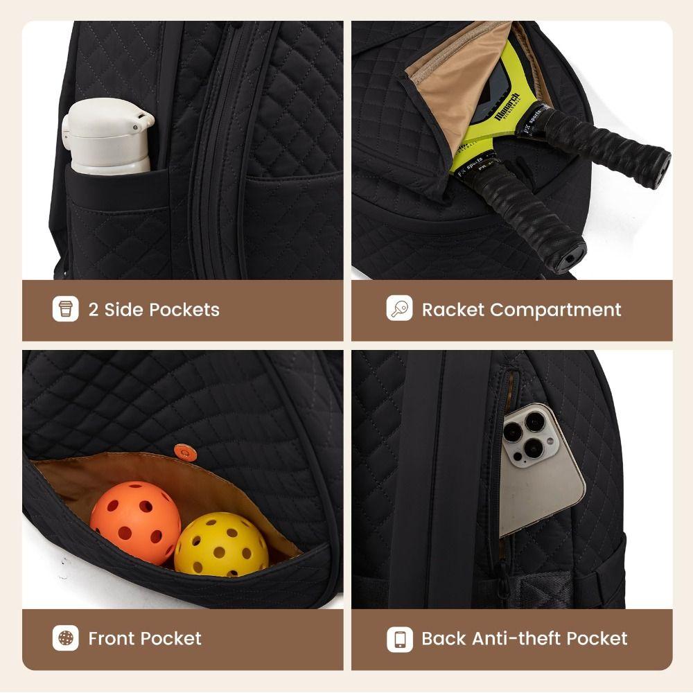 Quilted Sling Crossbody Backpack Wear-resistant Tennis Racket Bags New Tennis Bag Women Men