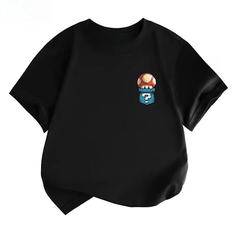 2026 Hotselling New Popular Super Mario Short Sleeved Tshirt for Boys in Summer Comfortable Half Sleeved Top