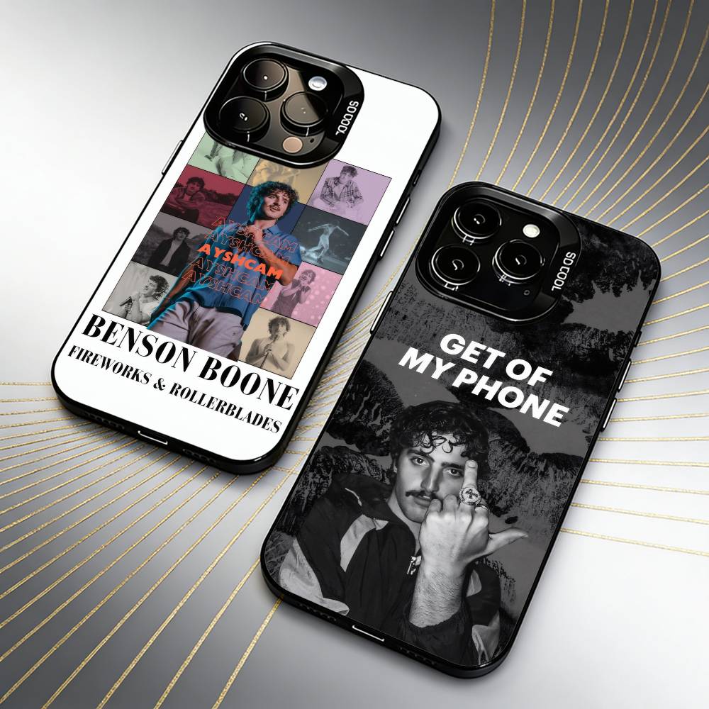 Fan Art B-Boone-e Bear BensonS Phone Case For iPhone 16 17 15 14 12 13 Pro Max Black Candy Matte Shockproof Cover