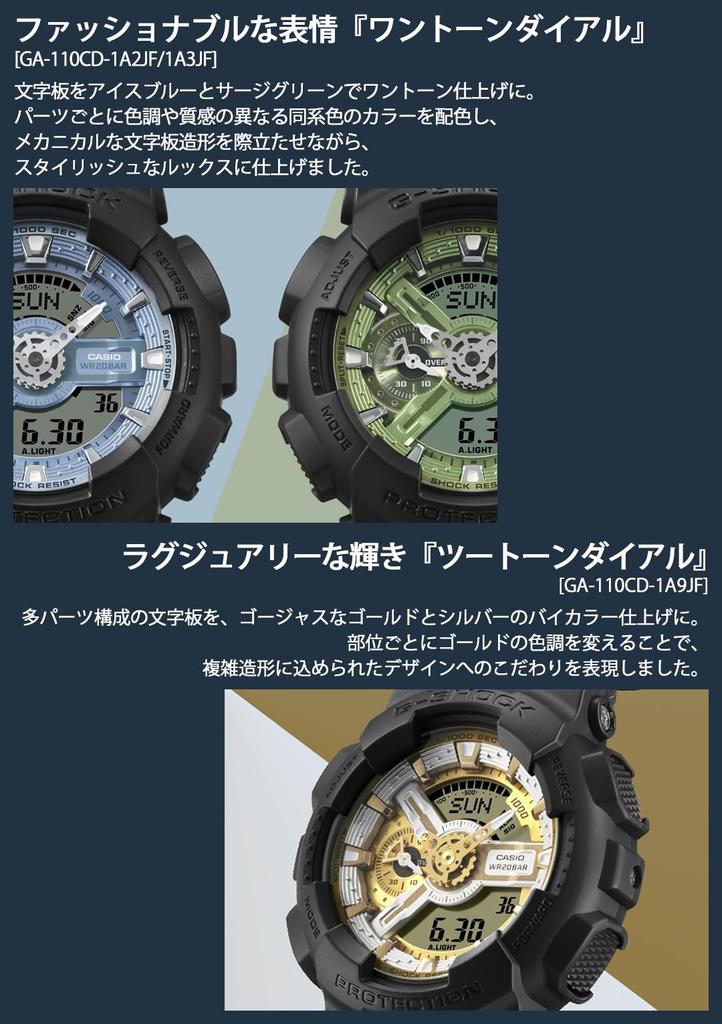 Часы Цветной циферблат Серия Черный [Casio] G-Shock []Металлический GA-110CD-1A3JF Мужские