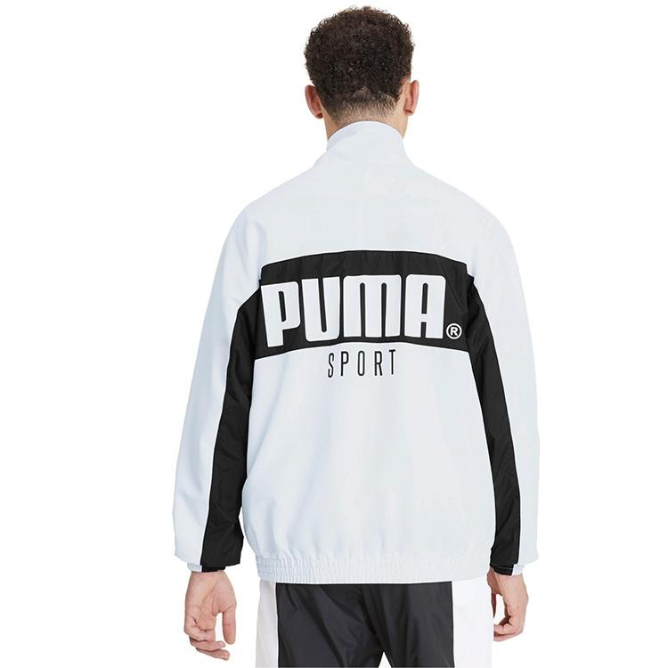 PUMA Printing Contrasting Colors Casual Sports Jacket White Men's 597368-02