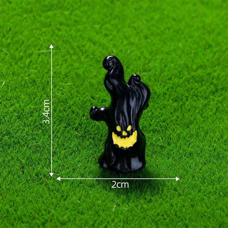 Halloween Pumpkin Ghost Micro Landscape Figurines Cute Small Ornaments Creative Diy Home Decoration Accessories Gifts