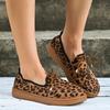 Fashion Autumn Leopard Bow Women Flats Shoes Fashion Suede Casual Soft Sneakers 2025 New Trends Walking Shoes Cozy Zapatillas De Mujer