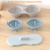 Microwave Egg Poacher Cooker 2 Grids Egg Steamer for Boiled Eggs BPA-Free Steamed Egg Cooking Box Kitchen Gadget for Healthy Breakfasts