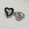 10pcs Beautiful Heart-shaped Buttons 11mm Small Silver Color Metal Shank Buttons Woman's Clothing Accessories