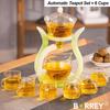 BORREY Creative Kung Fu Tea Sets Heat-resistant Glass Teapot Turkish Drip Pot Infuser Tea Coffee Automatic Magnetic Teaware