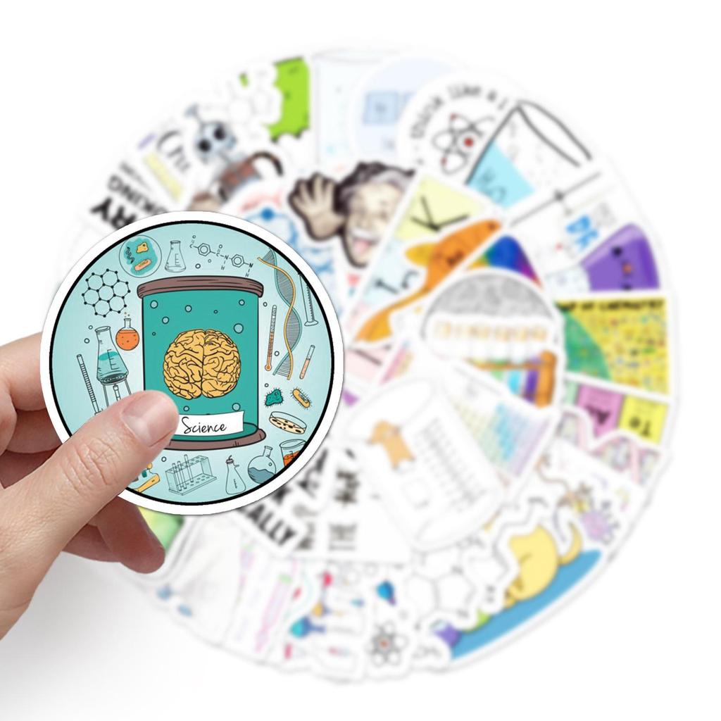 50 Наклеек в стиле Инс для ноутбуков, блокнотов, скутеров, автомобилей, для самостоятельного оформления химических уравнений