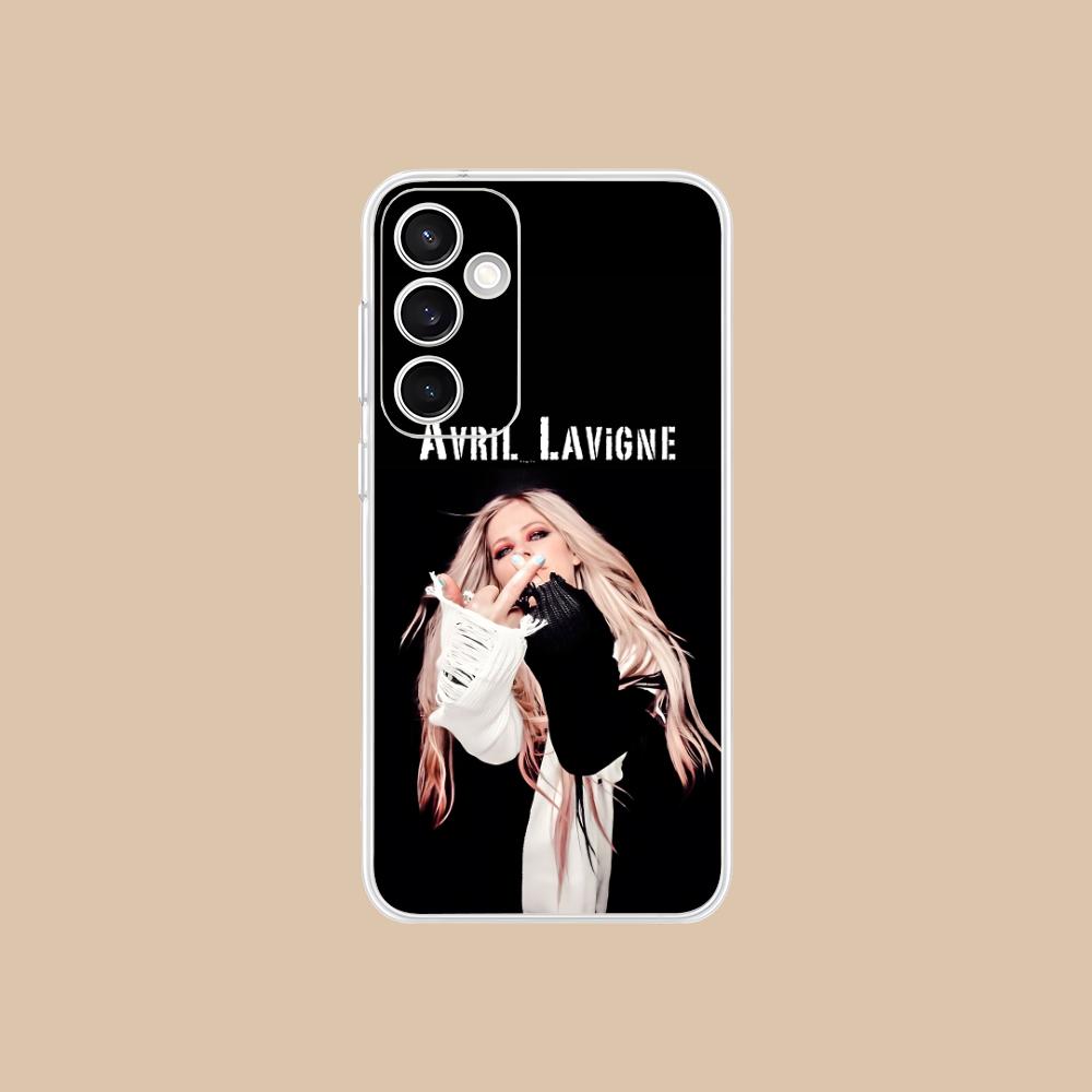 Прозрачный чехол для мобильного телефона Avril Lavigne для Samsung Galaxy S25 S24 S23 S22 S21Plus FE Ultra Цветная обложка