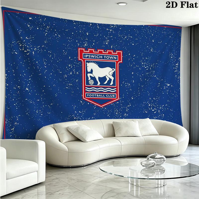 Ipswich Town FC Wall Tapestry Aesthetic Wall Hanging Printed Fabric Blanket Decorative Tapestries for Bedroom Living Room Home Decor