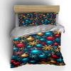 Christmas Ornaments and Snowflakes Bedding Bedding set (1 duvet cover, 2 pillowcases, duvet not included)