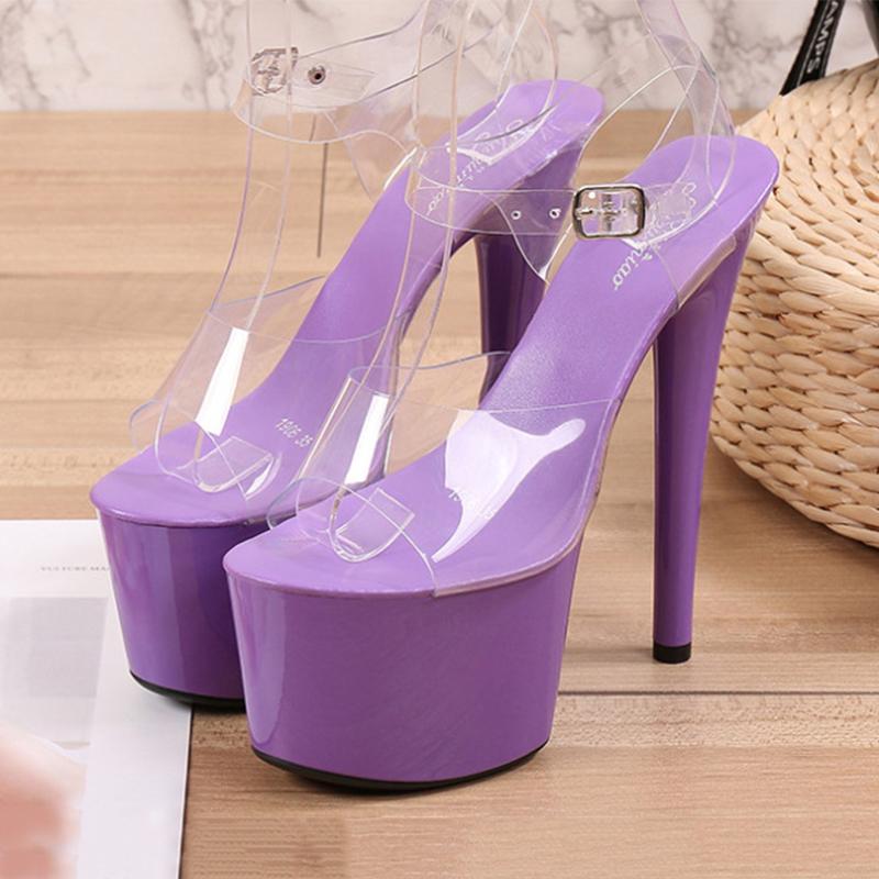Женские летние сандалии на высокой платформе для ночного клуба, вечерние туфли на пилоне, обувь для стриптиза, сексуальные сандалии на высоком каблуке, модельное шоу