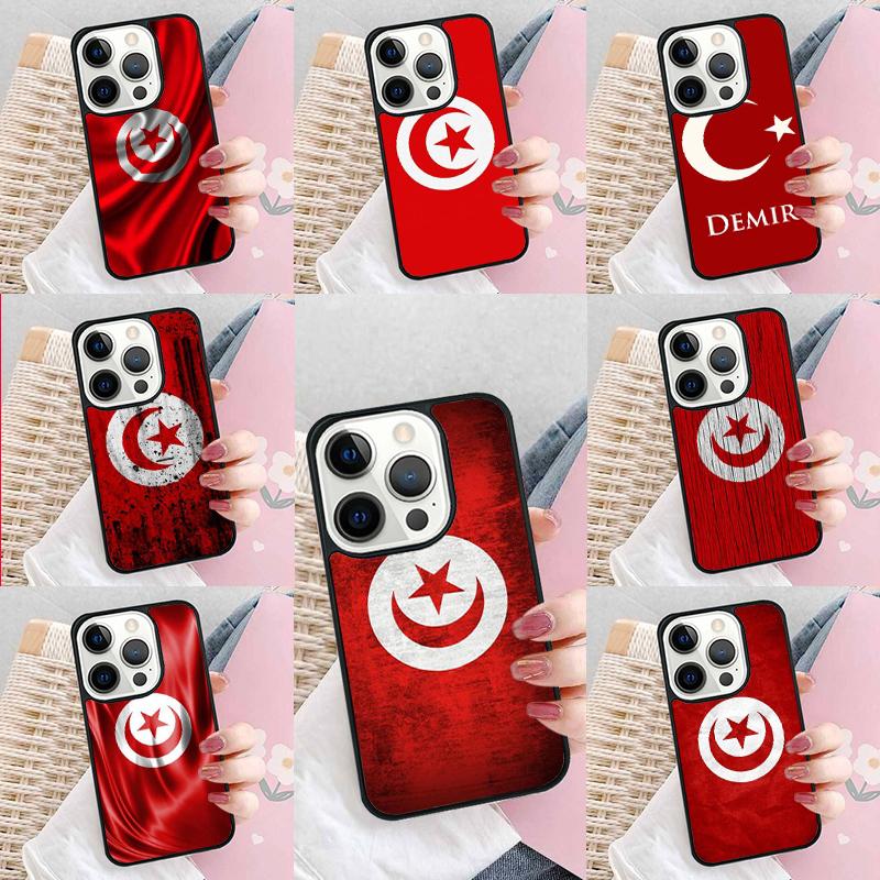 Чехол для телефона с символами звезды флага Туниса Для iPhone 17 Air 15 16e 14 13 Pro Max Coque 12 11 Pro Max PLUS