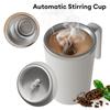 Automatic Stirring Cup Rechargeable Stainless Steel Auto Self Mixing Coffee Cup with Lid Portable Self Stirring Travel Milk Mug