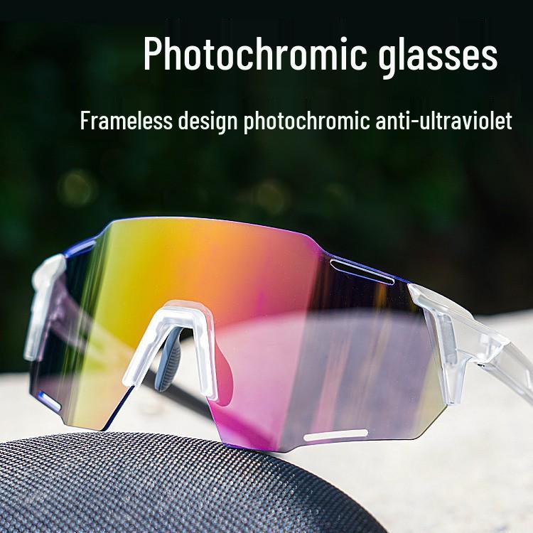 Day-Night Color-Changing Cycling Sunglasses: Trendy, Windproof, Sandproof, Night Vision Sports Glasses for Driving