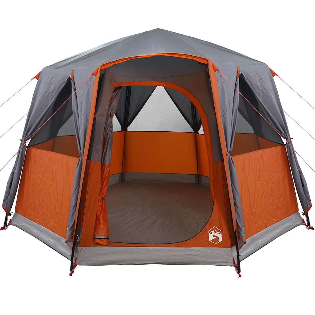 Cabin Tent 3 Person Grey and Orange 320 x 320 x 203 cm