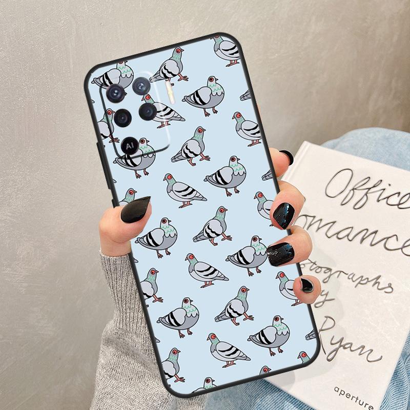 Чехол Голуби для Oppo A54 A74 A94 A17 A57 A77 A76 A16 A96 A18 A60 A80 A40 A38 A58 A78 A98 A15 A5 Pro
