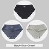 3PCS/Set Women Panties Sexy Seamless Underwear Pantys Lingerie for Female Underpants Soft Solid Color Low-Rise Briefs Intimates