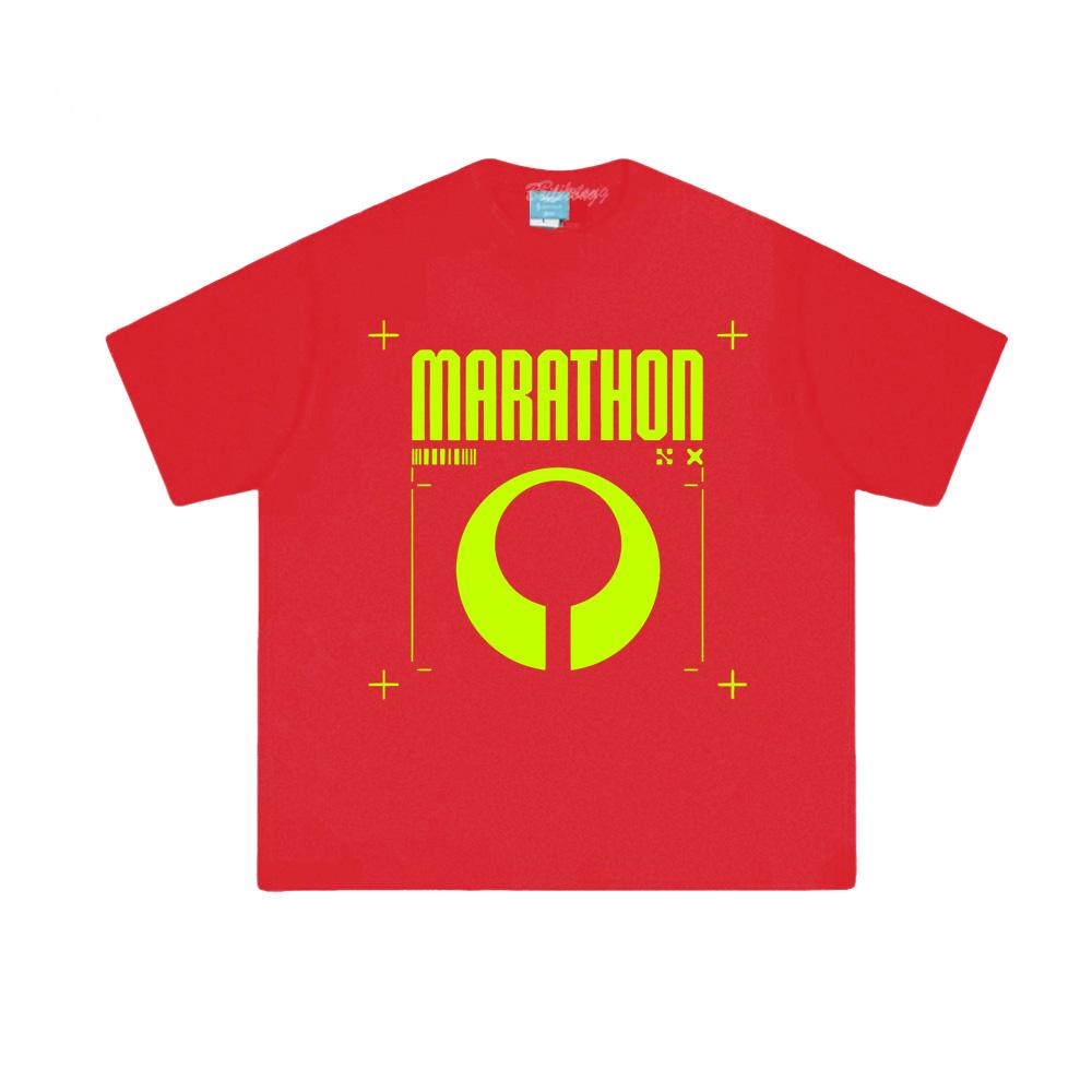 Футболка Мужская Женская Marathon Shooting Game 100% Хлопок Лето 2026 Игровая На заказ Печать Детская Унисекс Оверсайз