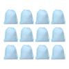 Cotton Reusable Drawstring Bags 7x10 Set of 12 Multipurpose Washable Cotton Dust Bags Luggage Organization Travel Essentials Storage Pouch Light Blue