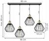 Hanging Lamp, Ceiling Chandelier, Wire Shade, Led