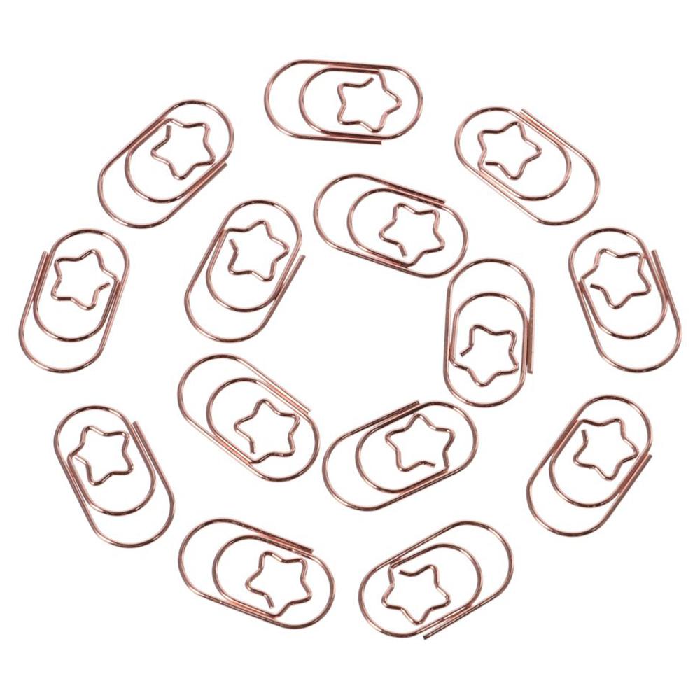 50PCS Metal Bookmark Star Shaped Memo Clips Set Home Binder Clips