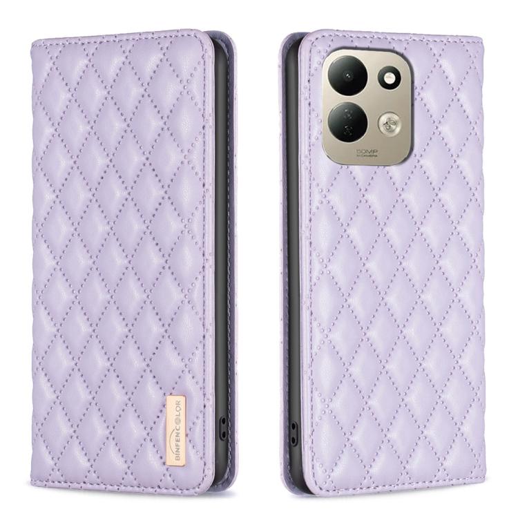 Diamond Lattice Magnetic Leather Flip Phone Case For Redmi