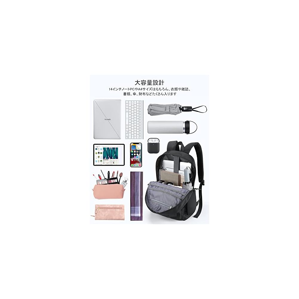 HOMIEE Backpack for Women - Lightweight (450g) - School Bag, Commuting Bag, Adult, A4 Size, High