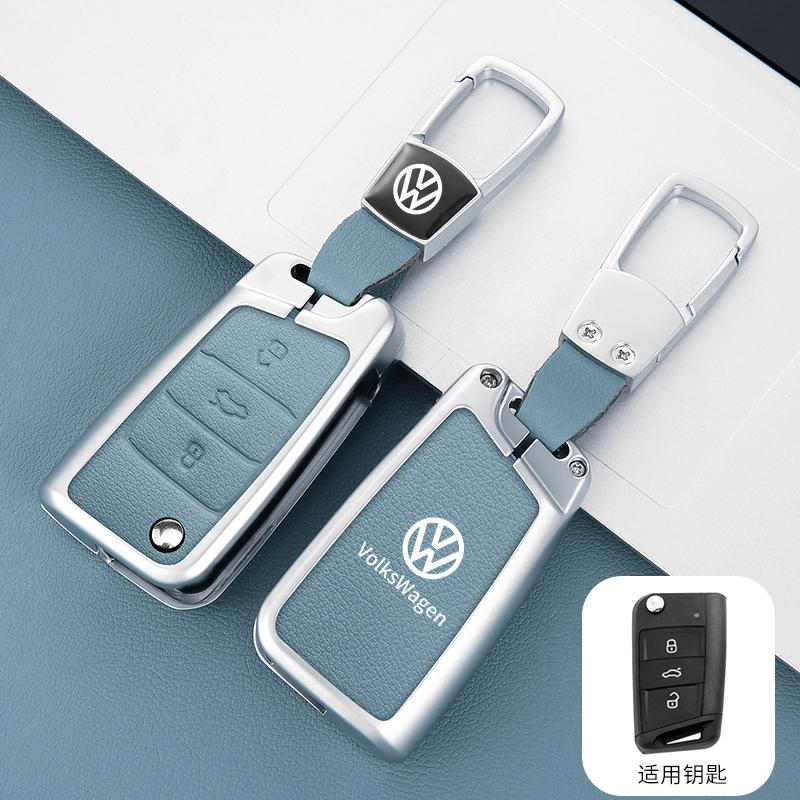2025 Hot Zinc Alloy Car Smart Remote Key Case Cover Shell For VW Volkswagen Golf 7 MK7 Tiguan MK2 T-roc T-cross Auto Keychain Ac