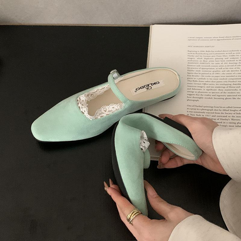 Модная неглубокая модная пряжка женские балетки Мэри Джейн обувь женские шлепанцы квадратный носок обувь слипоны женские балетки с обувью