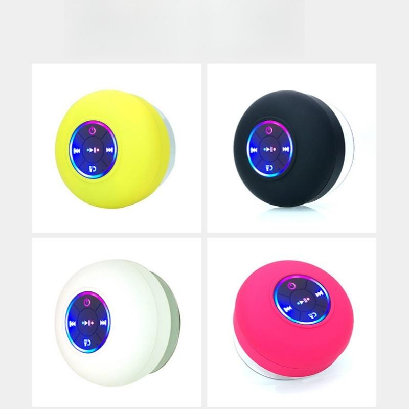 Мини Bluetooth-колонка на присоске, водонепроницаемый микрофон hands-free для ванных комнат, бассейнов и пляжей