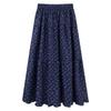 Korean Retro Floral Print Maxi Skirt – High Waist A-line for Spring and Summer Women's Fashion