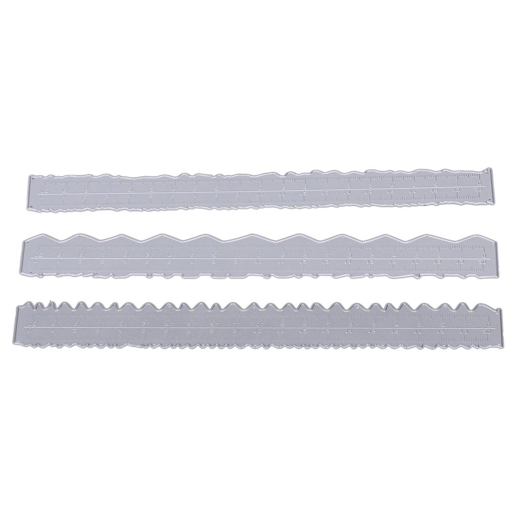 3 шт. линейка с неровными краями для создания тиснения из углеродистой стали, привлекательная декоративная легкая карта