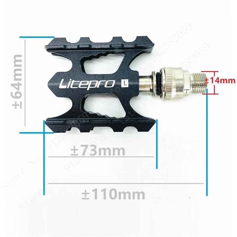 Складной велосипедный педаль Litepro для Brompton, педали с быстросъемным механизмом, педаль с подшипником из алюминиевого сплава, детали для горного, городского, дорожного велосипеда