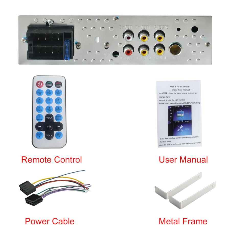 Автомагнитола MP5 Автомобильный MP3 MP4 плеер USB Автомобильный 4.1'' HD Автомагнитола ВХОД ВЫХОД FM/AUX Bluetooth