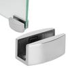 Stainless Steel Door Floor Roller Guide U‑Shaped Swing Stopper Bath Room Accessory for Glass Sliding Doors(Glossy