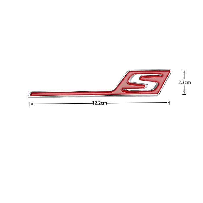 ABS S Badge Emblem Car Trunk Stickers For Mercedes-Benz AMG S AMG E63S C63S GLC63S GLE63S GLS63S GTS GT43S GTR GT53 GT50 CLA45S