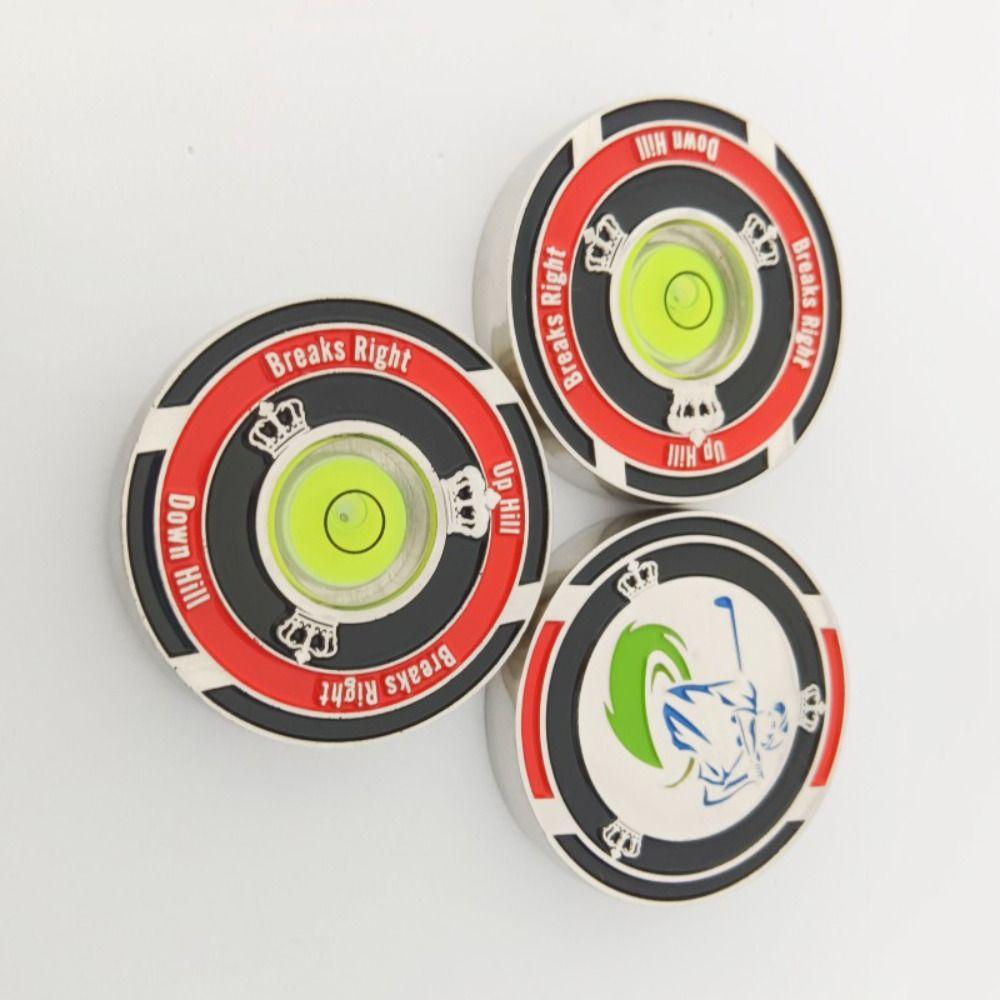 Metal Golf Hat Clip Marker Two-sided Golf Ball Marker Training Aids Golf Green Reader Boys
