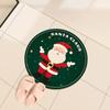 Рождественский праздничный круглый ковер с атмосферой ветра для гостиной, спальни, декоративный коврик, рождественская елка, подставка для ног