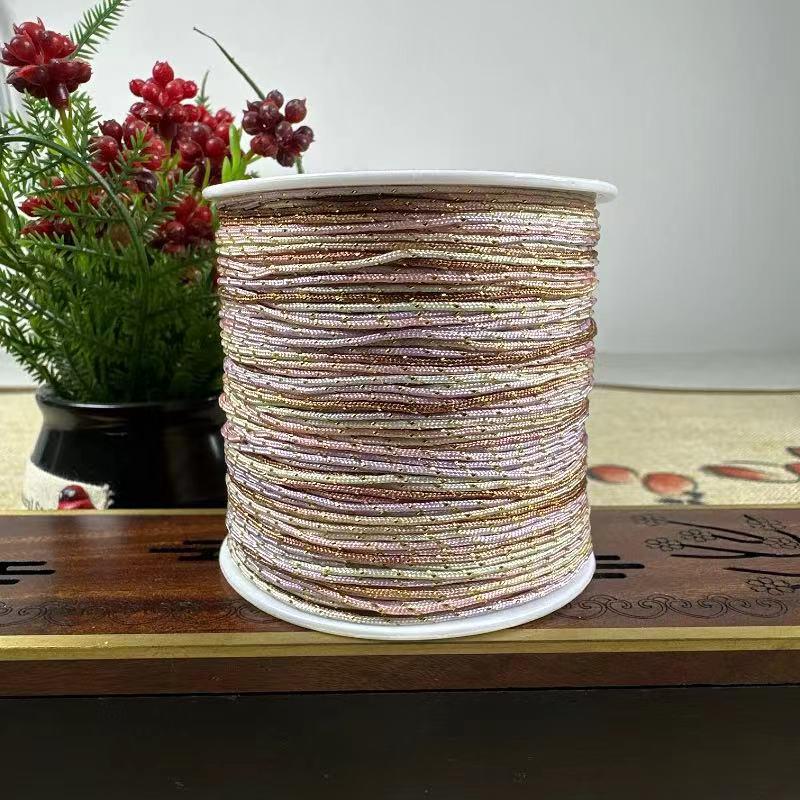 С золотой нитью Нет. 72 Пестрый 0,8 м Ручной Плетений Шнур для DIY, Нефритовая Нить, Ожерелье с Китайским Узлом.