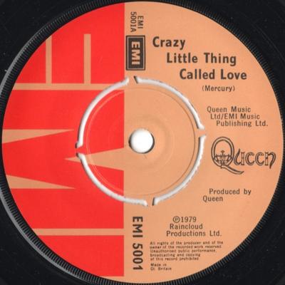 7-дюймовая пластинка QUEEN - Crazy Little Thing Called Love EMI5001 EMI 1979 UK Рок Б/У