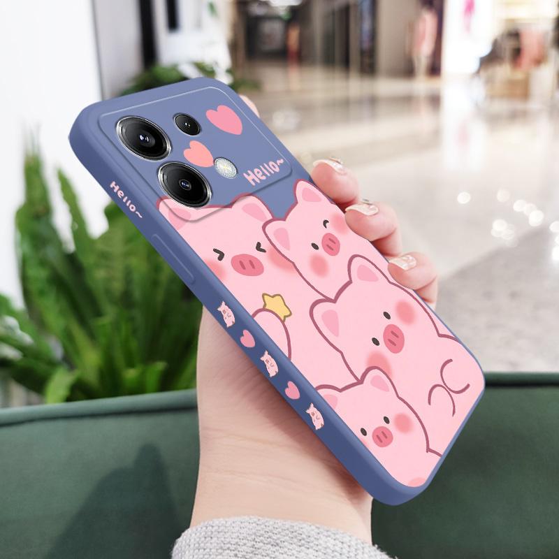 Чехол для телефона "Счастливая свинья" для Xiaomi Poco F8 F7 X7 X6 F6 M6 M5 M5S F5 X5 F4 X4 M4 F3 M3 X3 Pro 4G 5G GT Силиконовый чехол