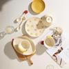 Милая Мультяшная Яблоко и Банан Керамическая Суповая Тарелка