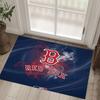 Boston Red Sox Design Crystal Velvet Carpet Cozy Non?Slip Printed Rug For Bedroom Living Room Entrance